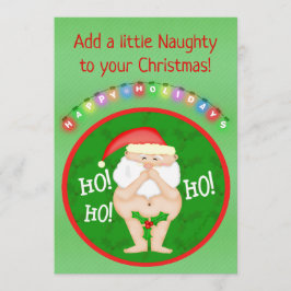 Julens Anpassningsbar Naughty Santa Party-inbjudan Inbjudningar