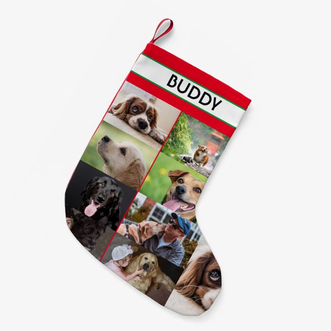 Julens Anpassningsbar Pet Namn Photos Personlig hu Liten Julstrumpa (Framsidan (Hängande))
