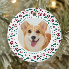 Julens Anpassningsbar Pet Photo Festive Tass avtry Julgransprydnad Keramik