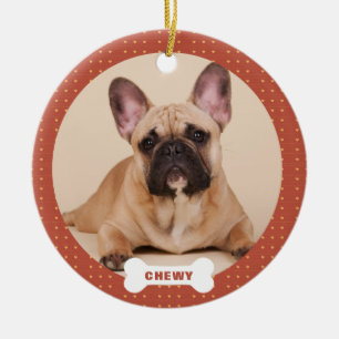 Julens Anpassningsbar Pet Photo Hearts Julgransprydnad Keramik