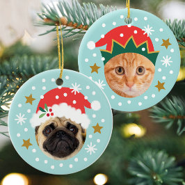 Julens Anpassningsbar Photo Cute Santa Elf Funny B Julgransprydnad Keramik