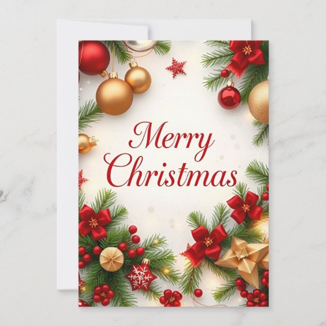 Julens arv: Festive Firande Inbjudningar (Framsida)