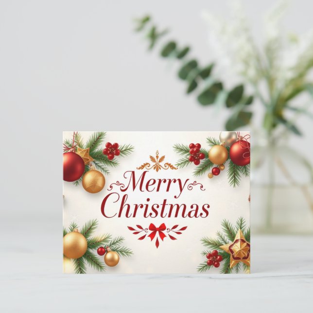 Julens arv: Festive Firande Vykort (Stående Fram)