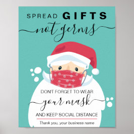 Julens bära en säkerhetstecken för masken maskerad poster