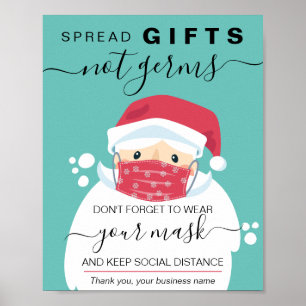 Julens bära en säkerhetstecken för masken maskerad poster