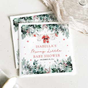 Julens Barnkläder Merry Little Baby Shower Pappersservett