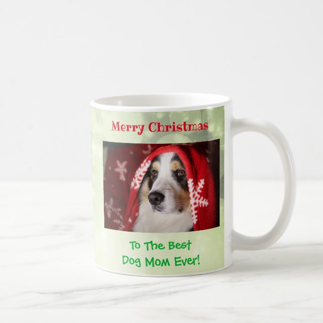 Julens bästa Hund Mamma någonsin Pet Photo Kaffemugg (Höger)