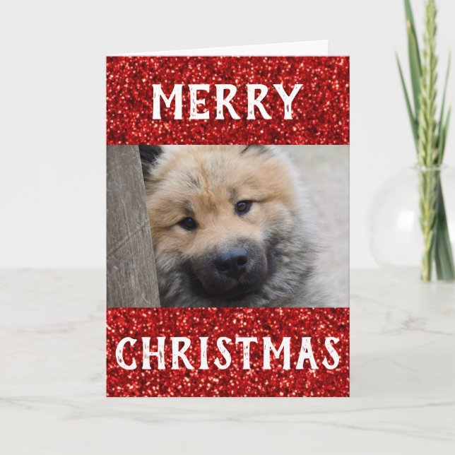 Julens bästa Hund Mamma någonsin Pet Photo Kort (Framsida)
