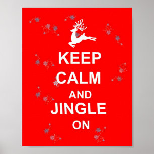 Julens Behålla Lugn och jingle på Poster dekoratio