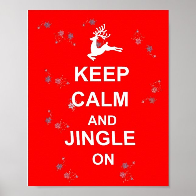 Julens Behålla Lugn och jingle på Poster dekoratio (Framsidan)