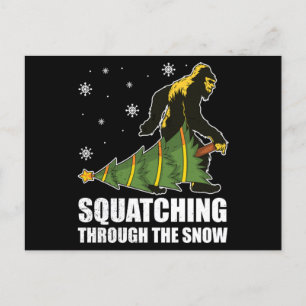 Julens Bigfoot-torget genom Snö Vykort