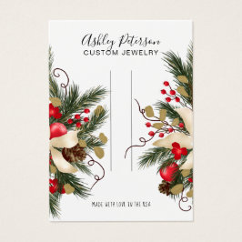 Julens blommigt, andningssmycken hårklippning visn visitkort