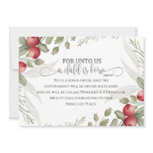 Julens Blommigt Bible Verse Isaiah 9:6 Flat