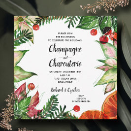 Julens Blommigt Charcuterie Inbjudningar