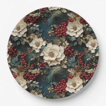 Julens Blommigt med White Flowers & Greenery