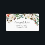 Julens Blommigt - returadress, etikett Adressetikett<br><div class="desc">Julens Blommigt - returadress,  etikett</div>