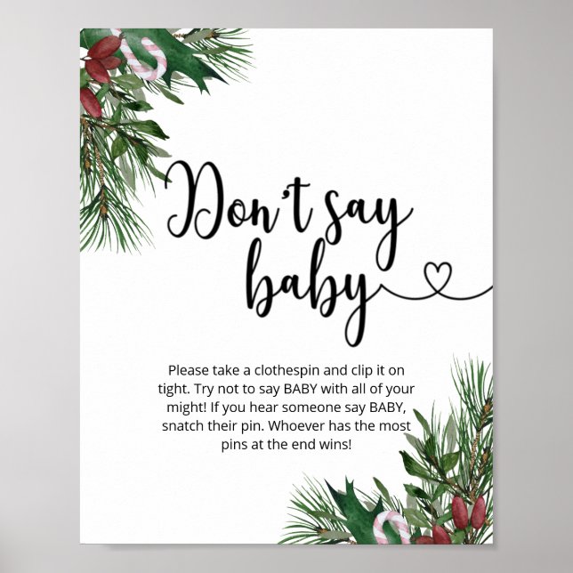 Julens blommigt Säg inte baby Poster (Framsidan)