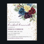 Julens Blommigt Winter Möhippa Brunch Guld<br><div class="desc">En design per lakan. Budgetinbjudningar innehåller inte kuvert. Den här designen kan vara personlig i det område som tillhandahålls genom att ändra fotot och/eller text. Du kan också anpassa den genom att klicka på Anpassa den här mallen och sedan välja klicka för att anpassa ytterligare alternativ och ta bort eller...</div>