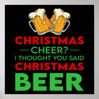 Julens Coola Beer Drinking Winter Helgdag Gift Poster
