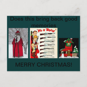 Julens Daisy Bgun christmas-minnen vykort