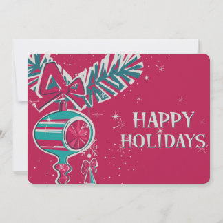 Julens Dekoration i Mid Century Modern Julkort