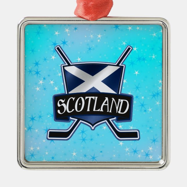Julens Dekoration Scottish Ice Hockey Flagga (Framsidan)