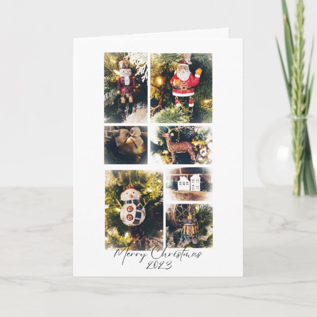 Julens dekorerade, mappade Helgdag-kort Helgkort (Framsida)