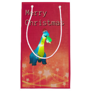 Julens Dinosaur Anpassningsbar Gift Bag - liten, g