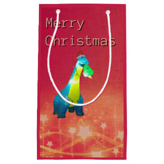 Julens Dinosaur Anpassningsbar Gift Bag - liten, g