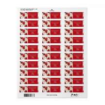 Julens Elegant Blommigt Röda Grönten Mönster adres