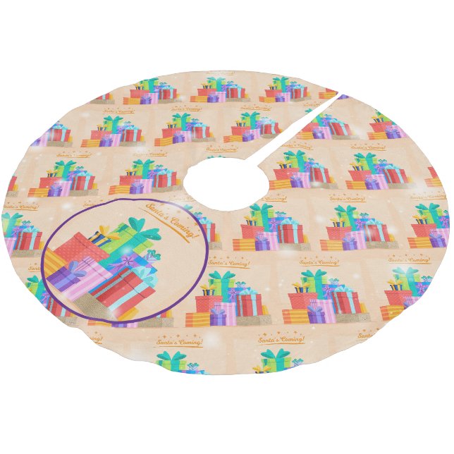 Julens Elegant Gift Julgransmatta Borstad Polyester (Vinklad)