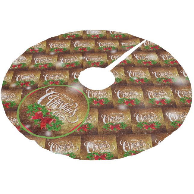 Julens Elegant Gift Julgransmatta Borstad Polyester (Vinklad)
