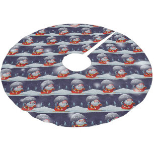 Julens Elegant Jultomten Gift Julgransmatta Borstad Polyester