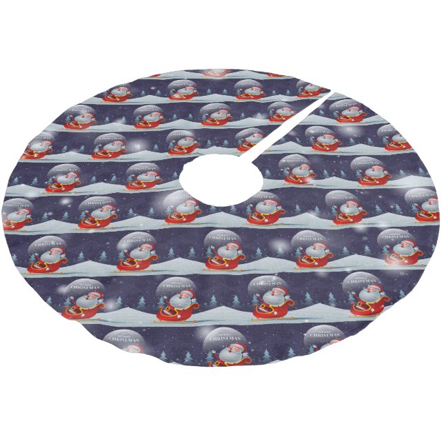 Julens Elegant Jultomten Gift Julgransmatta Borstad Polyester (Vinklad)