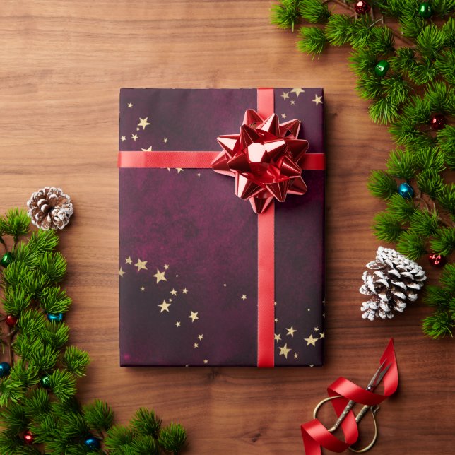 Julens elegant lyx guld stjärnorna mönster presentpapper (Julgåva)