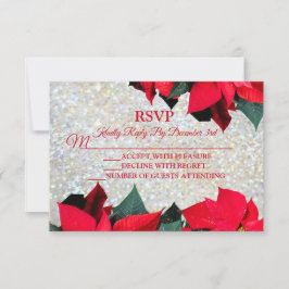 Julens Elegant Red Flowers Julfest OSA Kort