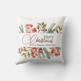 Julens Elegant Vattenfärg Kudde