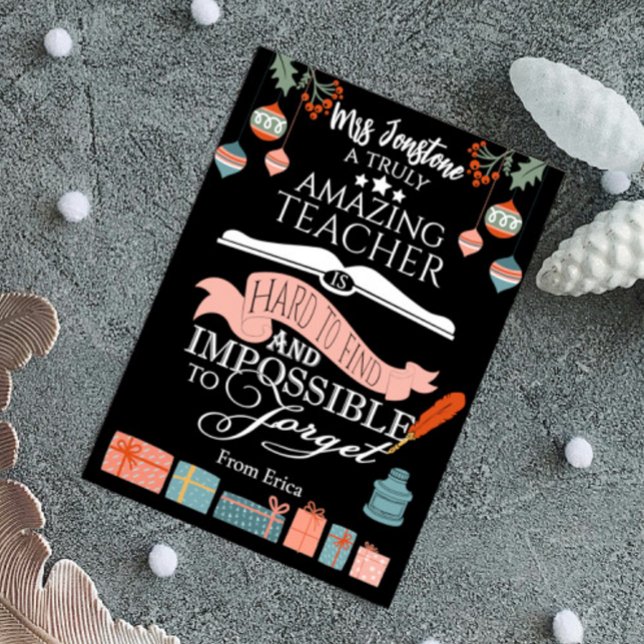 Julens Fantastisk Lärare Tack för ditt kort (Skapare uppladdad)