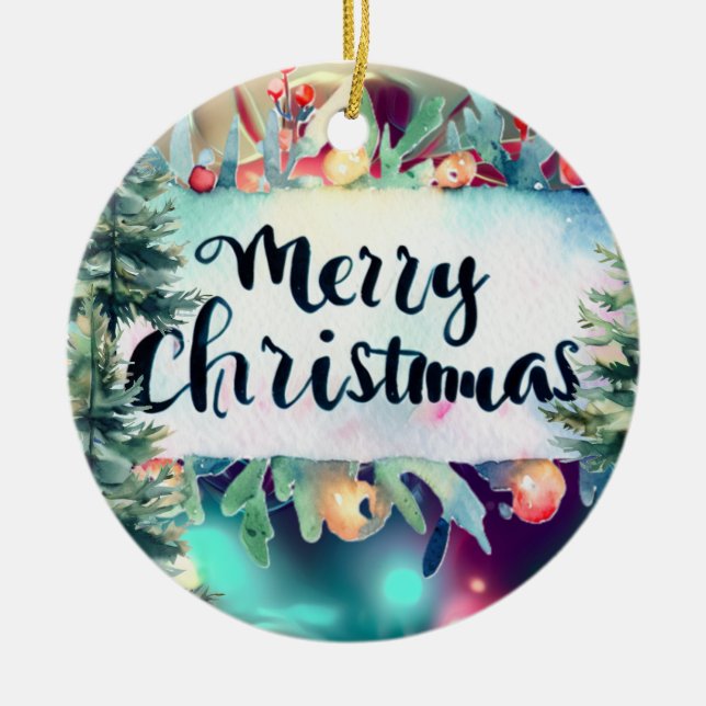 Julens Färg Julgransprydnad Keramik (Framsidan)