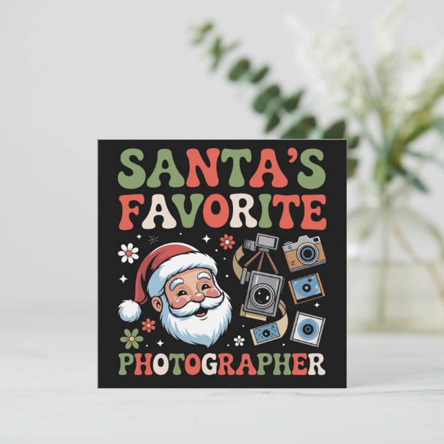 Julens favoritfotograf julpresent rolig julkort (Stående Fram)