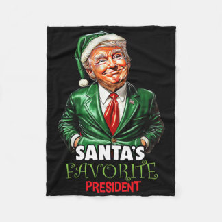Julens favoritpresident Roligt Trump jul X Fleecefilt