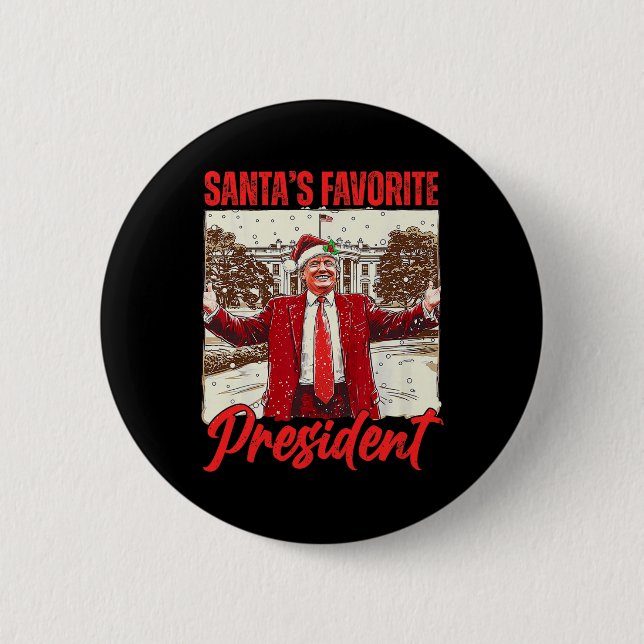 Julens favoritpresident Trump 2024 julafton Knapp (Framsida)