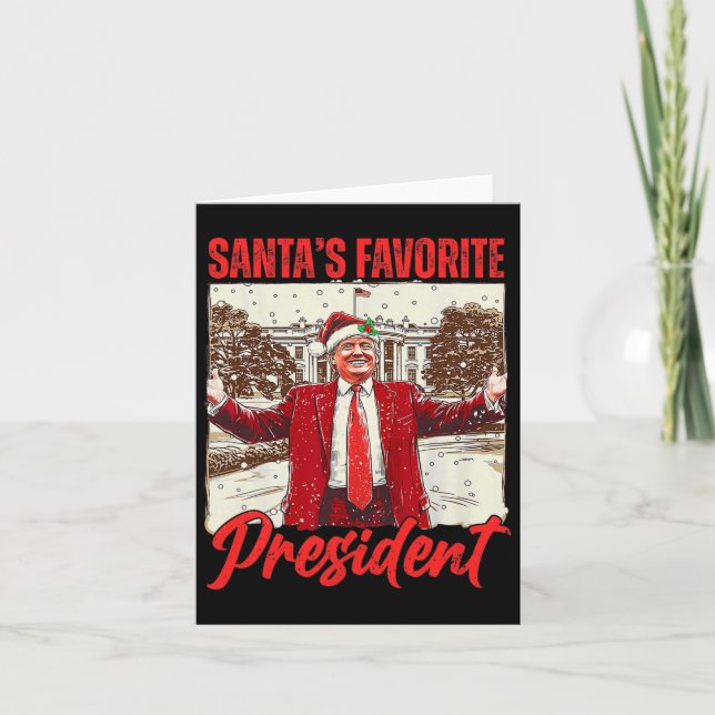 Julens favoritpresident Trump 2024 julafton Kort (Framsida)