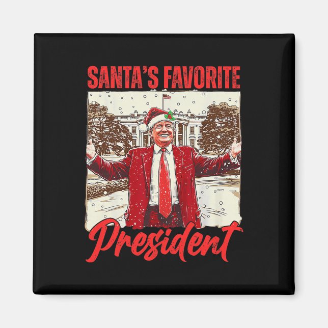 Julens favoritpresident Trump 2024 julafton Magnet (Framsidan)