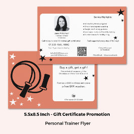 Julens Fitness Gift-certifikat - marknadsföring Flygblad