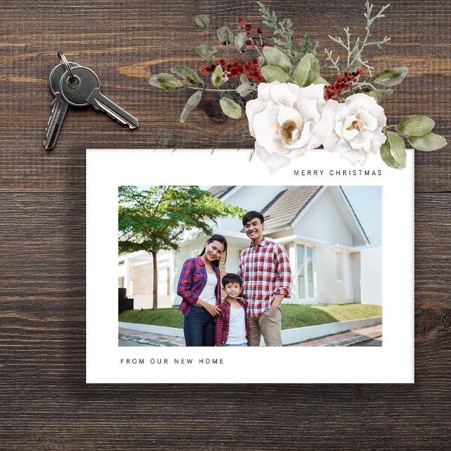 Julens Flytta Meddelande från vårt nya hem (A stylish holiday moving announcement)