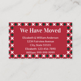 Julens Flytta Meddelande Röd Grönt och Vit