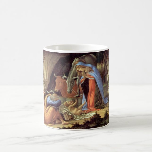 Julens födelse av Botticelli Kaffemugg (Center)