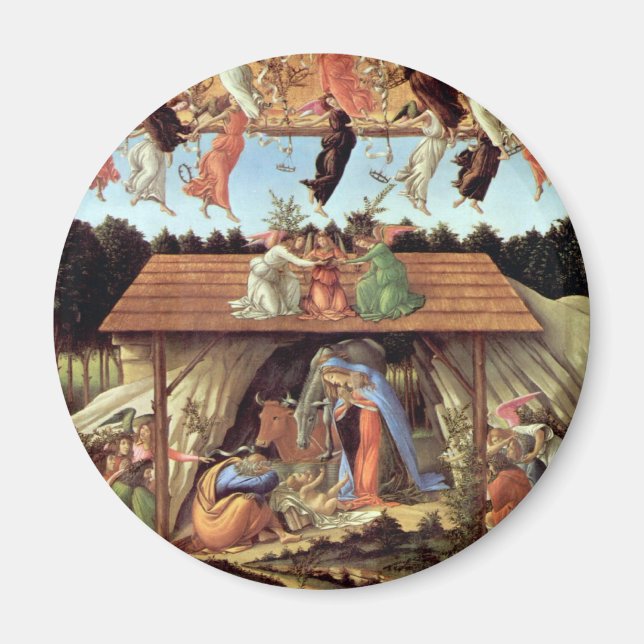 Julens födelse av Botticelli Magnet (Framsidan)
