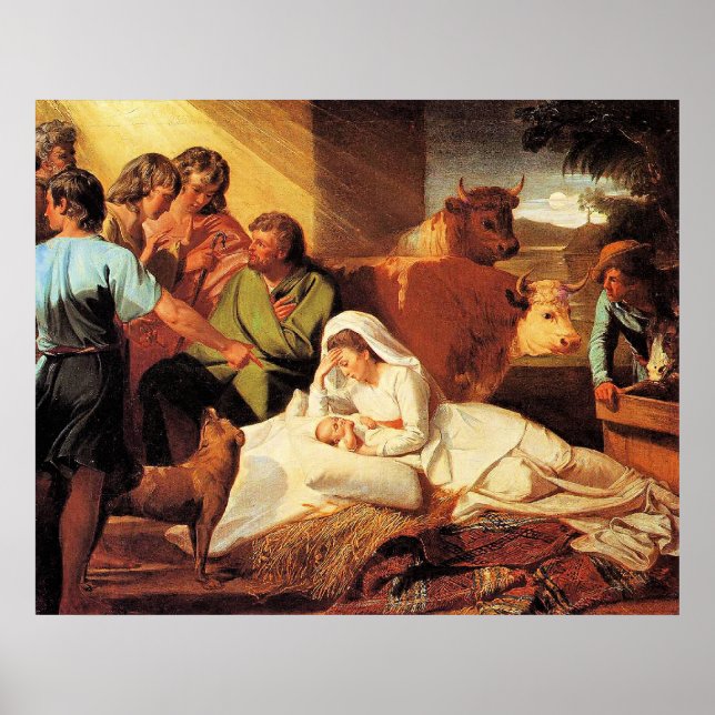 Julens födelse av John Singleton Copley Poster (Framsidan)